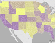 Shape Map - Census Counties